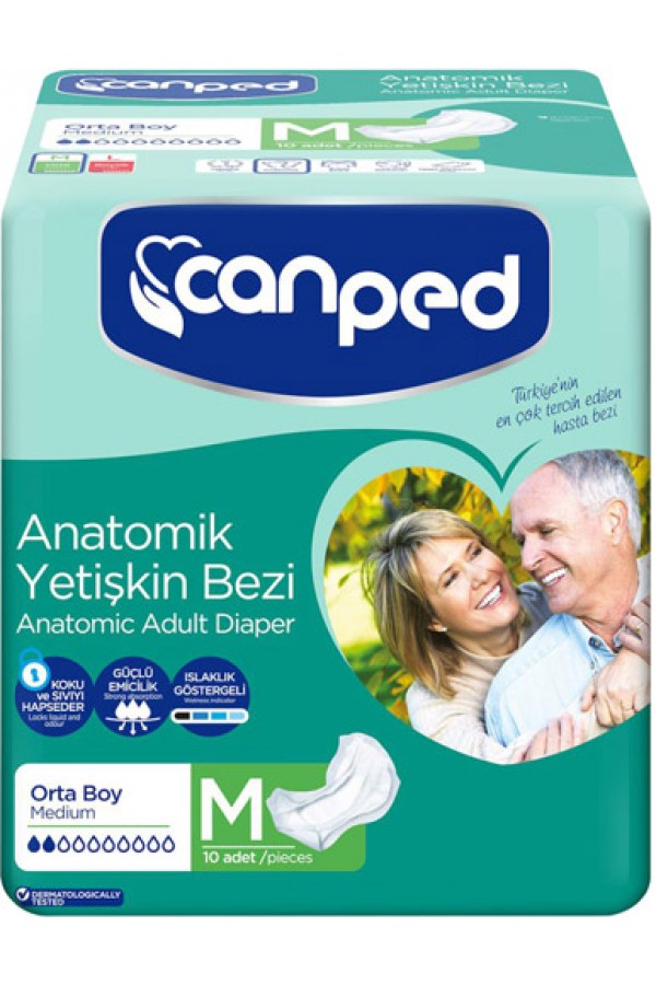 Canped Anatomik Hasta Bezi Medium 10'lu